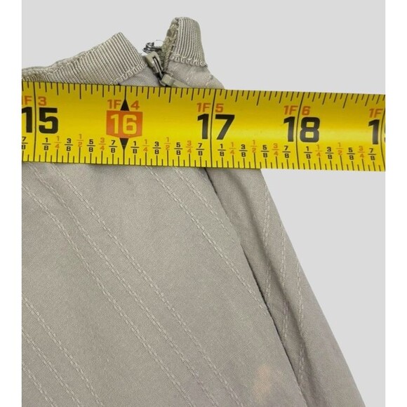 VTG Field Gear Skirt Embroidered Sequin Flowers Textured Cotton Khaki 16 READ - Picture 7 of 12